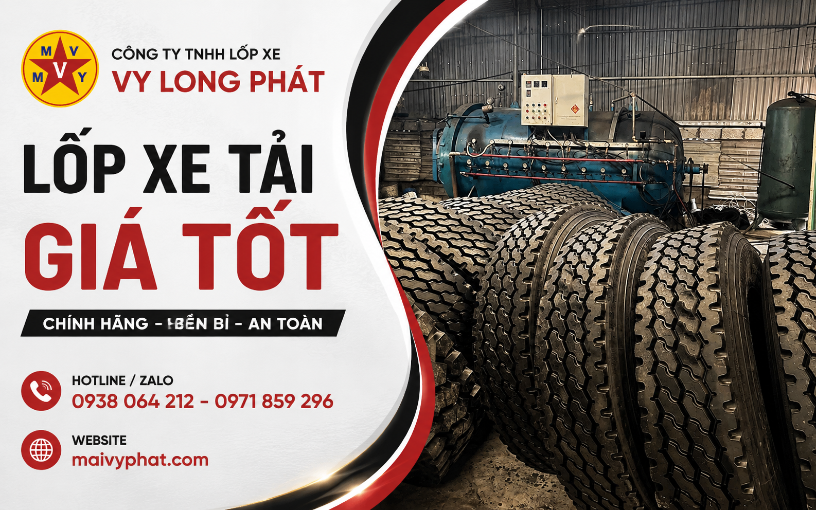 Vy Long Phát, đơn vị chuyên cung cấp lốp xe tải, lốp đắp, lốp dán tại Biên Hòa, Đồng Nai