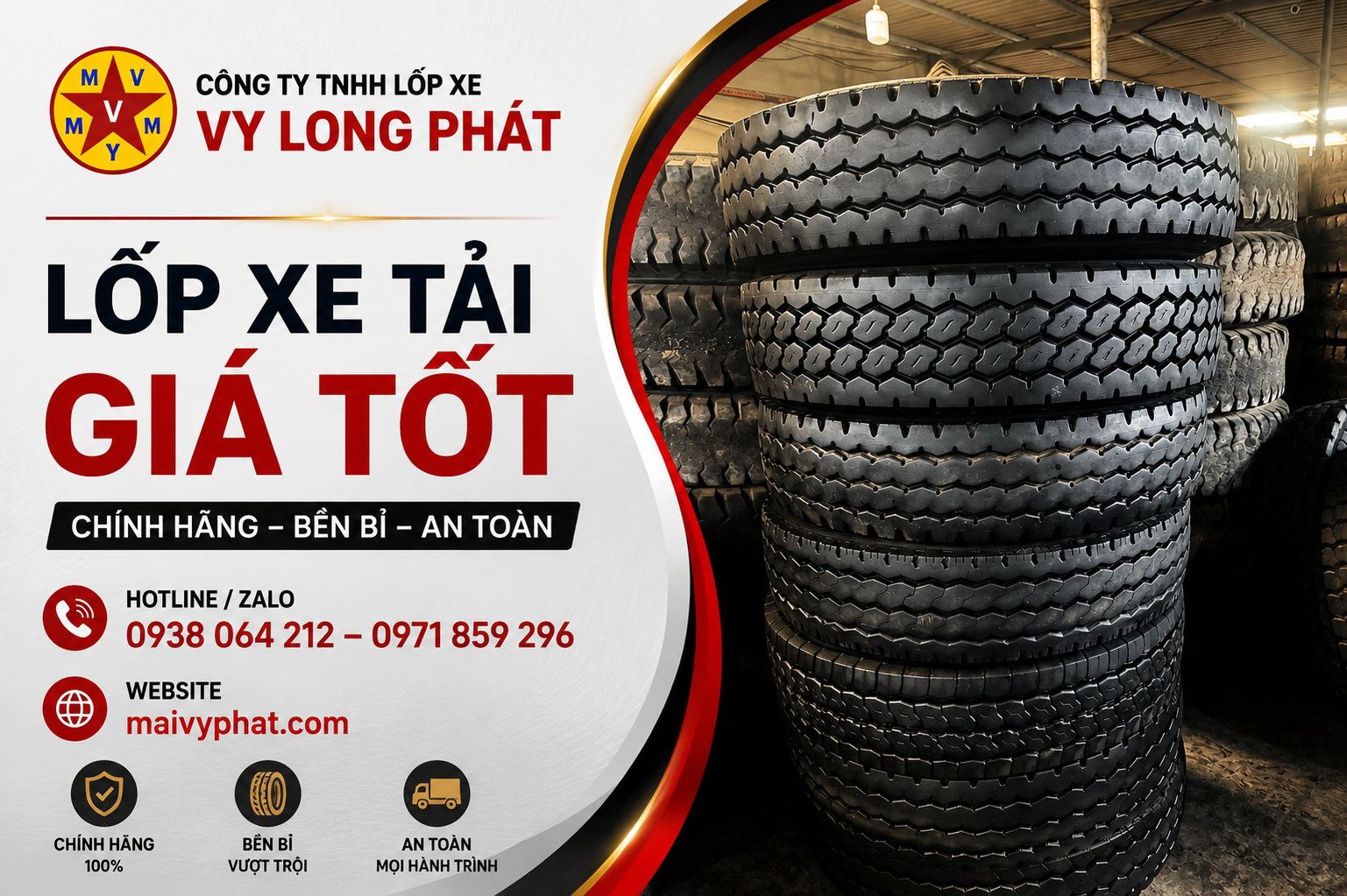 Vy Long Phát là đơn vị được nhiều bác tài tin chọn khi mua lốp xe tải tại Biên Hòa